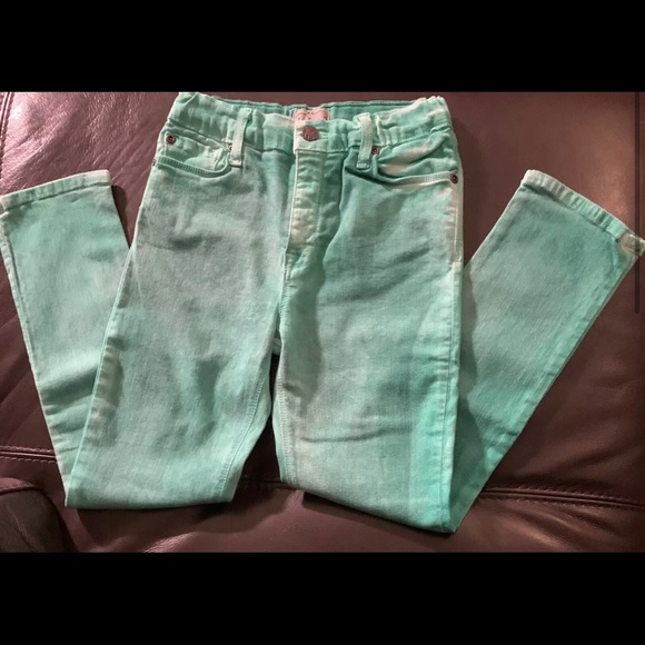 NEW La Miniatura Girls X RAY WASH CRAYON SKINNY GREEN Jeans - Picture 5 of 5
